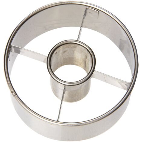 Coupe-beignet en acier inoxydable, argent (1/5)