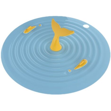 Couvercle de vidange de sol en silicone Rond Anti-odeur Bouchon de vidange de sol Cuisine Évier Filtre Toilette Salle de bains Désodorisant d'égout(jaune-bleu)