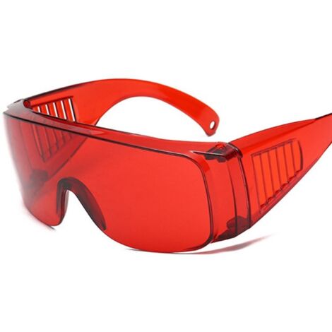 Lunettes de protection, lunettes laser, lunettes de protection, lunettes de protection laser, pour la protection des yeux, filtre à lunettes(rouge transparent) (1/5)