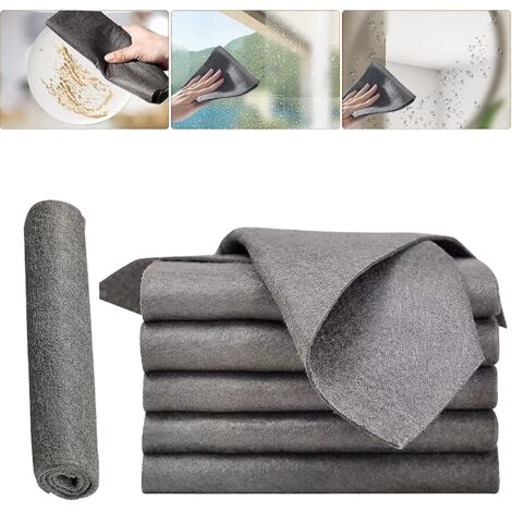 5pcs chiffons de nettoyage magiques épaissis, chiffons de nettoyage en microfibre pour verre, chiffons de nettoyage réutilisables(3040) (1/4)