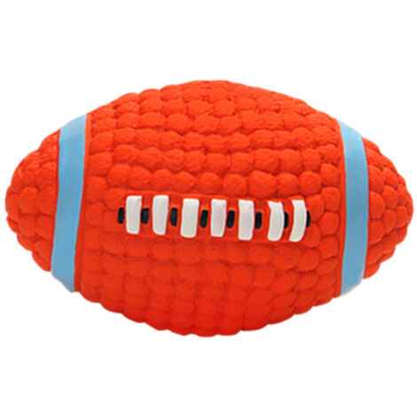 Balles pour chien Balle Chien Jouet Ballon de Rugby, Jouet à Mâcher Balle Latex pour Chien Jouets à Couinement Balle Sonore Chien Jeu Interactif Boule de Jouet Lance Balle Interactive pour