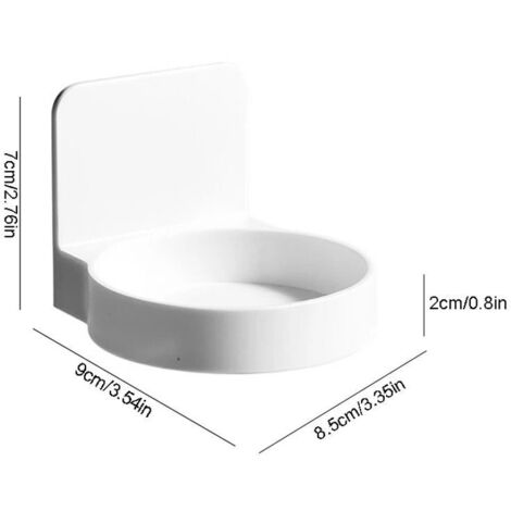 Autocollant porte-bouteille plateau rond mural désinfectant pour les mains distributeur plateau cuisine épices porte-bouteille salle de bain stockage 1pc (1/5)