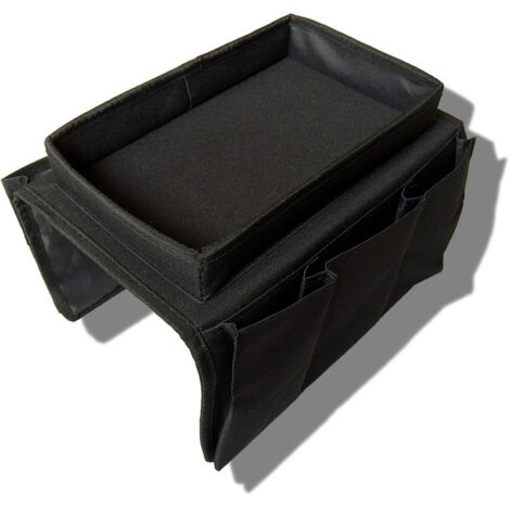 Accoudoir boîte de rangement canapé rangement avec plateau multi-poches téléphone portable magazine collations lunettes télécommande tablette (1/5)