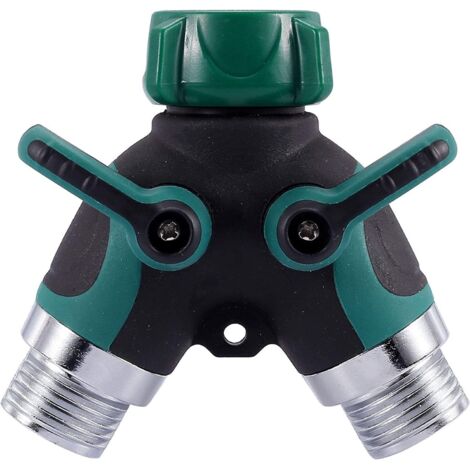 Robinet à 2 voies avec vanne d'arrêt, séparateur de robinet à double valve en Y (1/5)