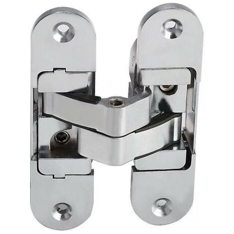 Charnière invisible 3D. Inox satiné.2 pièces,30×110mm (gauche + droite) (1/5)