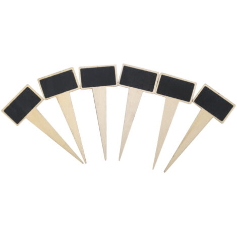 6 PCS Étiquettes de Plantes Mini Tableau Marqueurs de Jardin Signes de Plantes Étiquettes en Bois Étiquettes de Potager Fleur Légumes Graines Jardin Pépinière (1/5)