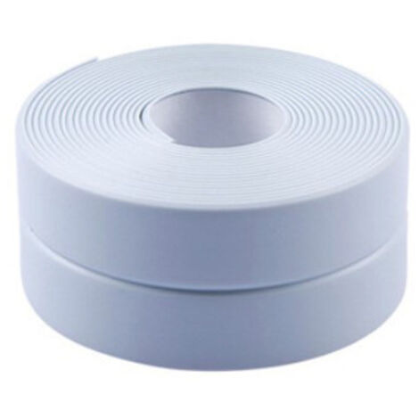 Auto Adhésif Joint Silicone Blanc Salle De Bain PVC Bande Etancheite Autocollante Anti Moisissure Joint Porte Douche pour Cuisine Toilette 2 Pièces（bleu）