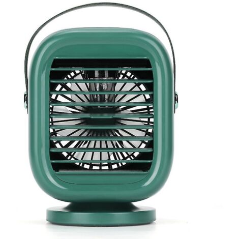 Rotation de 120 degrés 2000mah Ventilateur de climatiseur Usb Refroidisseur d’air rechargeable 3 vitesses Humidificateur Brumisateur Ventilateur pour la salle de bureau à domicile extérieur (1/5)