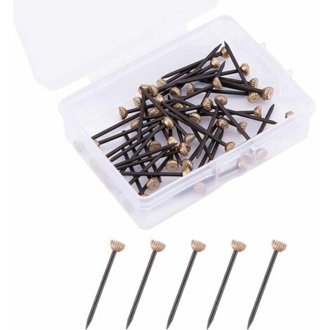50 Pièces Clous de Suspension Solutions de Suspension de Photo Cintres de Cadre en Plâtre avec Boîte de Rangement en Plastique (1/5)