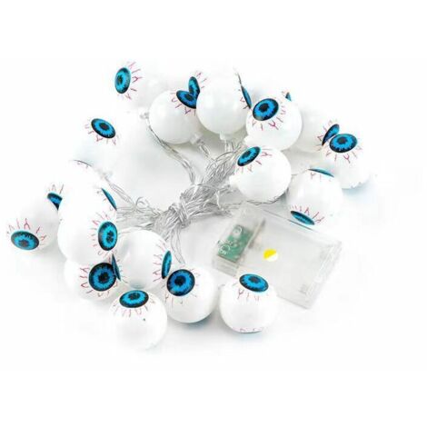 10 LED Décorations d'Halloween Eyeball Guirlande Lumineuse Décor Autorisation pour la Maison-Fonctionne sur Piles pour Intérieur Extérieur Halloween Fête Fournitures Jardin Cour Décoration (1/5)
