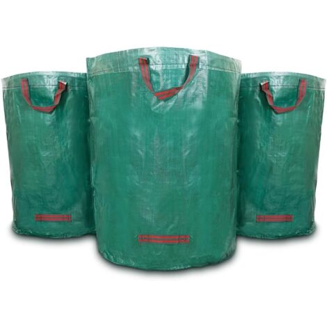 3 Sac de jardin 272L 50kg sac à déchets de jardin réutilisable avec poignées (1/4)