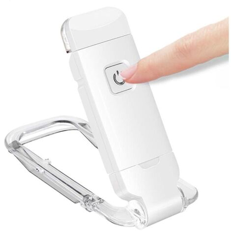 Lampe de livre rechargeable USB pour lire au lit, luminosité réglable, clip LED sur les lampes de lecture de livre, parfait pour les