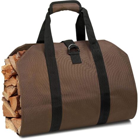 GRFIT Panier à Bois Sac de Transport de Bois de Chauffage bûche Camping Support extérieur Sac de Rangement Sac de Transport en Toile Sac De Bois De Chauffage (Color : 01