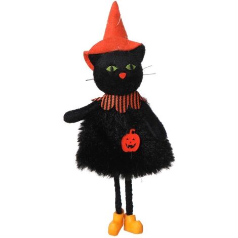 Fantôme suspendu de décoration d'Halloween, pendentif de manche à air fantôme sans visage de citrouille(Chat noir) (1/5)