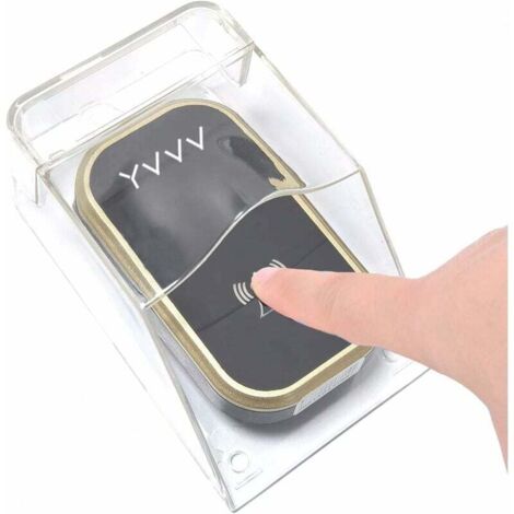 Couvercle Transparent étanche pour Sonnette sans Fil Bouton de Carillon Kit porte extérieure Coque Boîtier Installation facile Transmetteur Compatible Pluie Résistant (1/5)