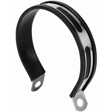 Support de Fixation de tuyau de silencieux d'échappement demi-cercle Bracelet de suspension pour moto universel(2pcs)