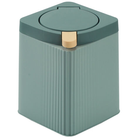 Mini poubelle avec couvercle pour bureau, poubelle à papier, adaptée pour le bureau, la maison, petite poubelle, table basse, table de chevet (1/5)