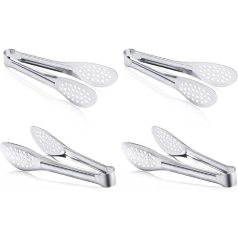 Paquet de 4 pinces à buffet, pinces de service en acier inoxydable 7lnch (1/5)