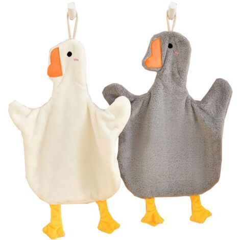 Lot de 2 serviettes à main à séchage rapide de style canard pour la cuisine à domicile (1/5)