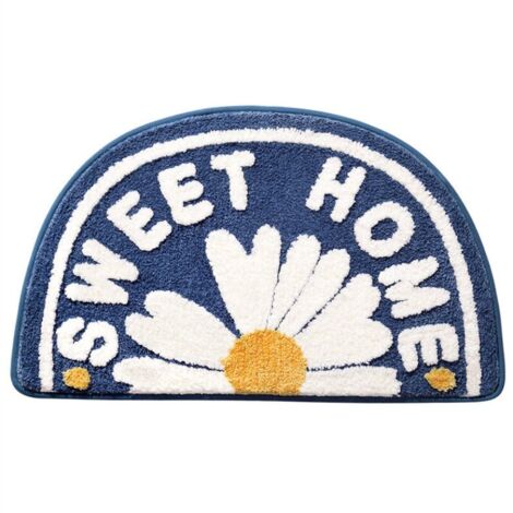 Tapis de bain Tapis de sol de salle de bain marguerite demi-cercle Sweet Home 4575cm (1/4)