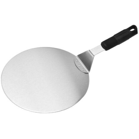 Pelle à Pizza Ronde en INOX avec Manche en Anti-dérapant Idéal pour Les Gâteaux, Pizzas, Tartes, Ensoleillé