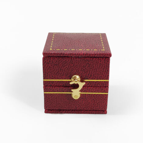 Boîte à bagues vintage bijoux présentoir organisateur boîte sortie en cuir PU(rouge) (1/5)