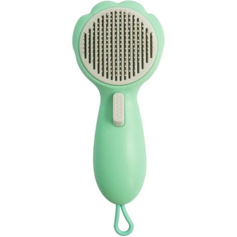 Mignon animal de compagnie chat brosse chien épilation brosse toilettage peigne cheveux longs cheveux courts chien chat nettoyage accessoires pour animaux de compagnie 1 pièces vert (1/5)