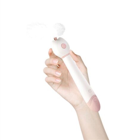 Chat Tease Laser à Double Tête, 2 en 1 Interactif Rétractable Canne à Plumes Jouet pour Intérieur des Chats Chiens Exercice(Poudre de Fleur de Cerisier)
