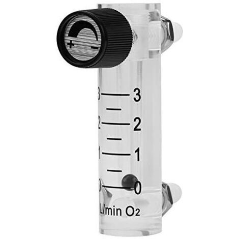 Débitmètre 0-3LPM, Capteurs Débitmètres d'air de régulateur de gaz LZQ-2 avec vanne de régulation pour oxygène/air/gaz (1/5)