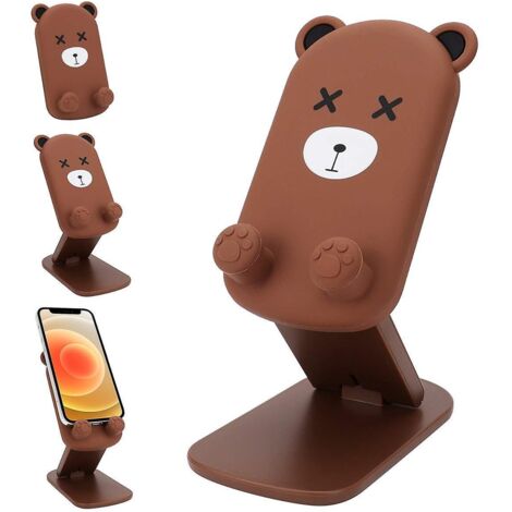 Mignon pliable réglable Cartoon Support de support de téléphone portable pour bureau-Ensoleillé