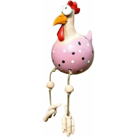 Coq décoratif en résine et céramique - 25 cm - Décoration de jardin - Décoration de jardin - Statuette résistante aux intempéries (1/5)