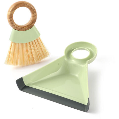 Mini Balayette et Pelle à Poussière, Plastique, vert clair