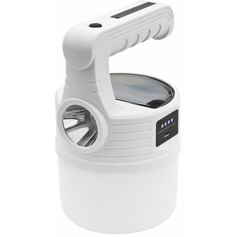 Lampe solaire rechargeable pour marché de nuit Lampe pour étalage au sol Lampe de camping d'extérieur Lampe d'urgence, MX-518 (1/5)