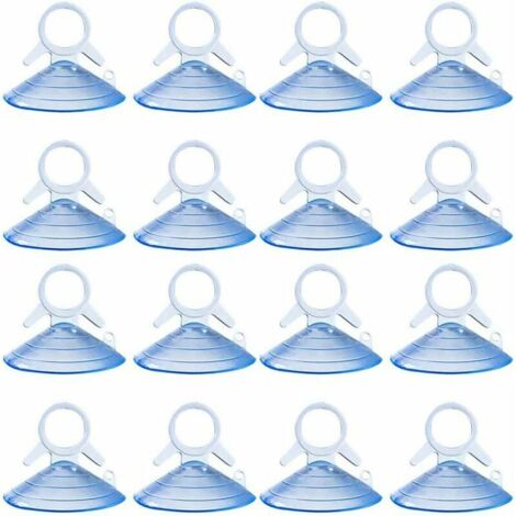 Lot de 40 ventouses en PVC transparent sans crochets - Ventouses rondes en plastique adhésif puissant pour voiture, pare-soleil, fenêtre, salle de bain, cuisine (1/5)