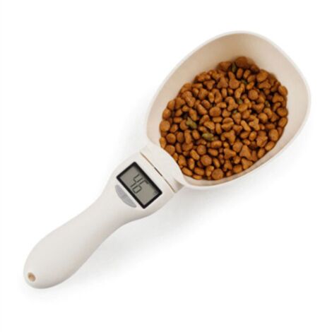 800G/1G Tasse pour peser les aliments pour animaux domestiques pour chiens et chats Bol d'alimentation balance de cuisine cuillère doseur portable avec écran LED (1/5)