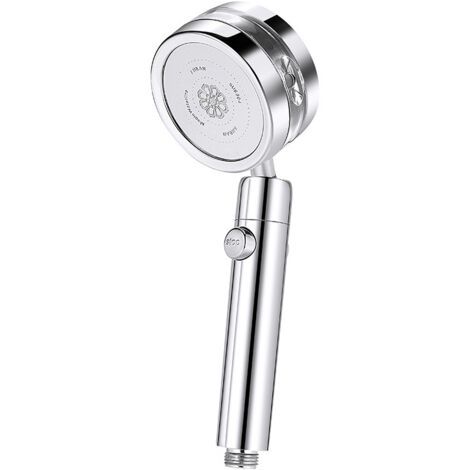 Pommeau de douche, douchette haute pression, 2 types de jets avec interrupteur marche/arrêt et tuyau de 1,5 m (1/5)