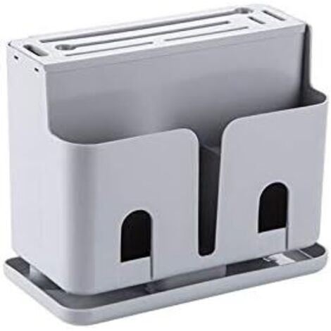 Couteau en Plastique Porte Multi-Fonction évier Drainante Boîte cuillères Couteaux de Cuisine Forks Chopsticks Plateau Ustensile Organisateur Bloc Couteaux (Color : A)-Ensoleillé (1/5)