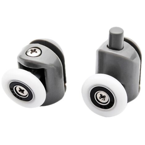 8pcs Porte de Douche Galet Ajustables Dual Rouleau Roulettes Cabine de Douche pour Salle de Bain 25mm 5 Supérieures et 5 Inférieure (1/5)