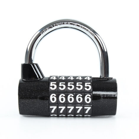 Cadenas à combinaison, cadenas à mot de passe, cadenas à combinaison étanche et antirouille, adapté aux maisons, écoles, entreprises, casiers et autres lieux (cadenas numérique) (1/5)