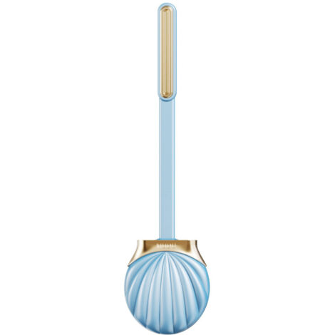 Ensemble brosse de toilette et support pour salle de bain, tête de brosse de toilette flexible avec poils en silicone, taille compacte pour un rangement et une organisation faciles（bleu） (1/5)