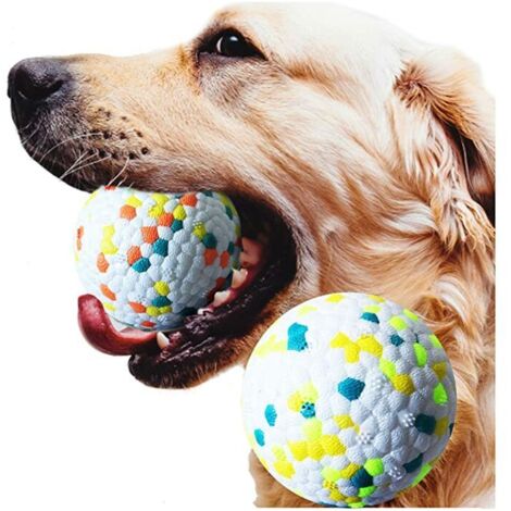 Balle Chien Caoutchouc, Balle Chien Indestructible, Jouet en Caoutchouc Dur à mâcher, Nettoyer Les Dents, Jouer, s'entraîner (1/5)