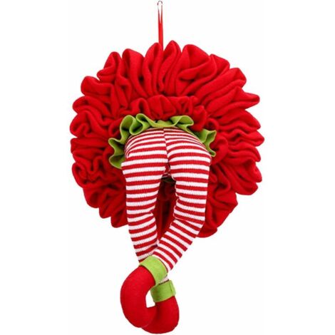 Couronne de décoration de Noël, décoration de couronne de porte, pendentif extérieur, décoration de Noël, décoration de couronne d'arbre pour porte, mur ou fenêtre, mur de cheminée (1/5)