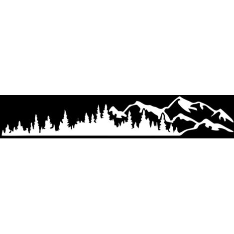 GARRYFIZH 1 autocollant universel en vinyle motif arbres, montagne, forêt, logo de voiture, carrosserie, fenêtre, pare-chocs, pour camping-car, caravane, berline, camion (1/5)