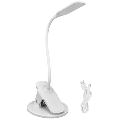 Jeffergarden Lampe de bureau intelligente pour le soin des yeux, lampe de lecture de nuit pliante, alimentée par USB, lampe de bureau à Clip, lumière de dortoir