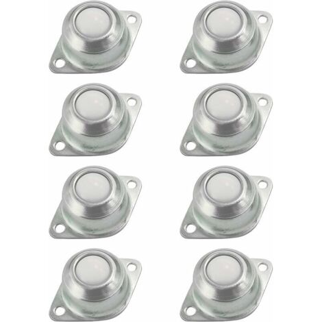 Ulisem 8 pcs Roulettes de Transfert de Billes à Rouleaux Roulettes de Roulement de Transfert Roulettes à Billes de Transfert Rouleaux à Billes en Nylon et en Acier Inoxydable pour Meubles Fauteuils Ro (1/5)
