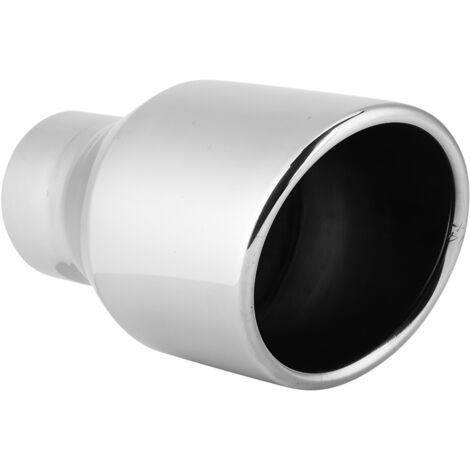 Jeffergarden Embout de tuyau d'échappement universel en acier, sertissage monocouche 63-102mm, queue biseautée, Modification de voiture