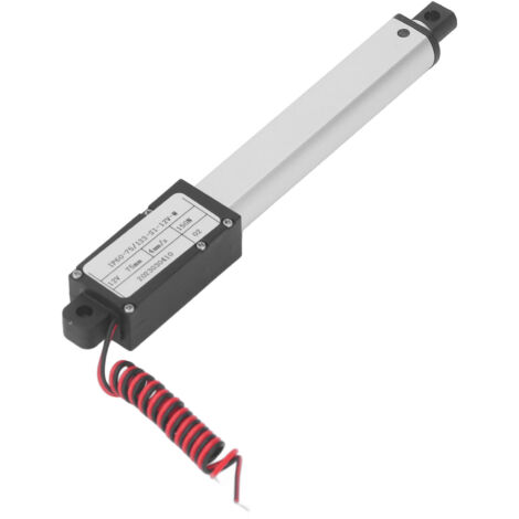 Jeffergarden  Micro actionneur linéaire électrique 150N, Mini actionneur de mouvement électrique multi-protection, course de 75mm, 12V, sans support