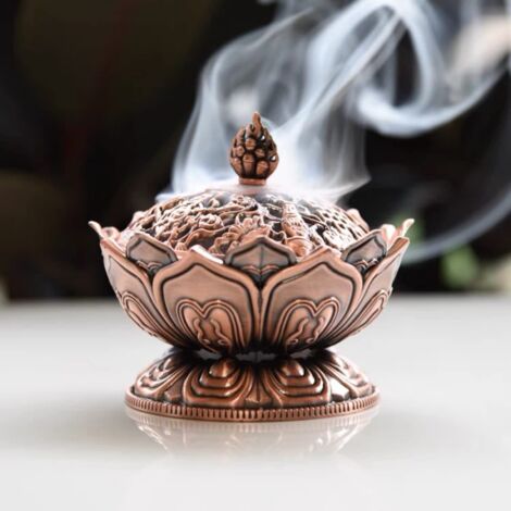 Porte-encens Lotus En Bronze - Brûleur D'encens Décoratif, Neuf Avec étiquettes, Marque Berk.de