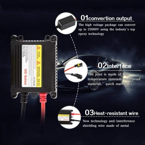 Kit de ballast mince au xénon H7 35W & 55W EV 12V HID ampoule de phare au xénon H1 H3 H11 H7 D1 pour voitures 4300k 6000k remplacer la lampe halogène