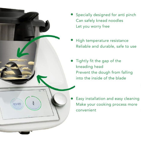 TeigPRO Protection Couteau Thermomix TM5/TM6 – Accessoire Anti-Saleté Pâte, Nettoyage Ultra-Rapide